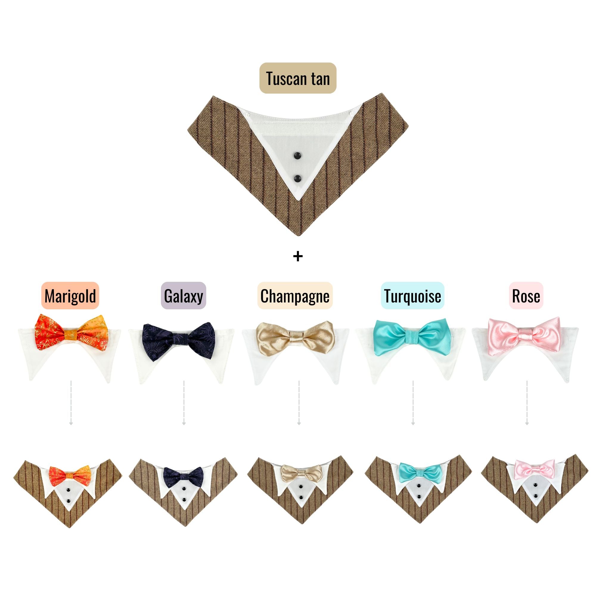 Switch-a-bow Tuxedo Bandana Set