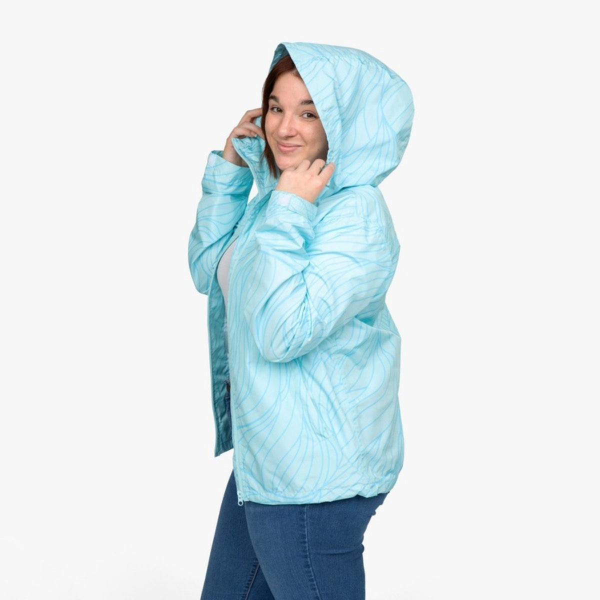 Puddle Jumper Human Raincoat Ripple - WOOFESSENTIAL