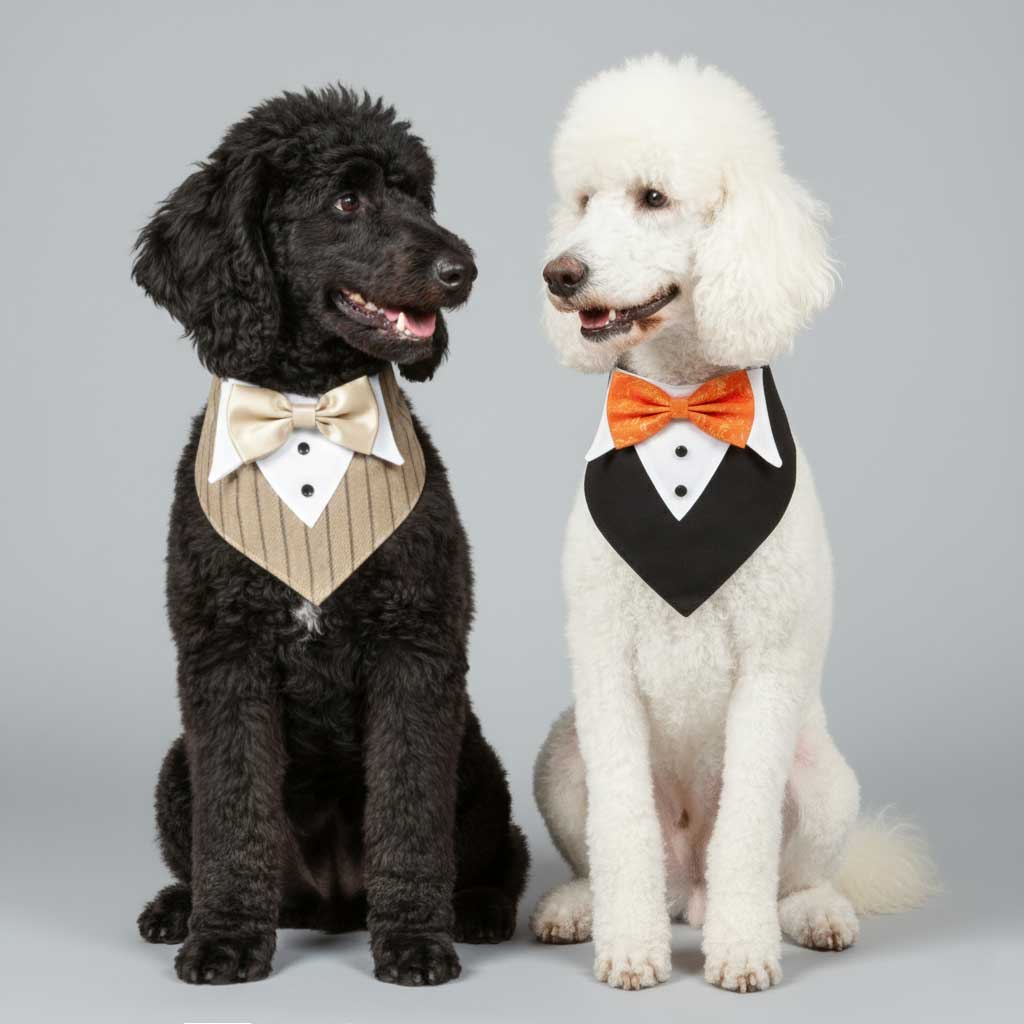 Switch-a-bow Tuxedo Bandana Set