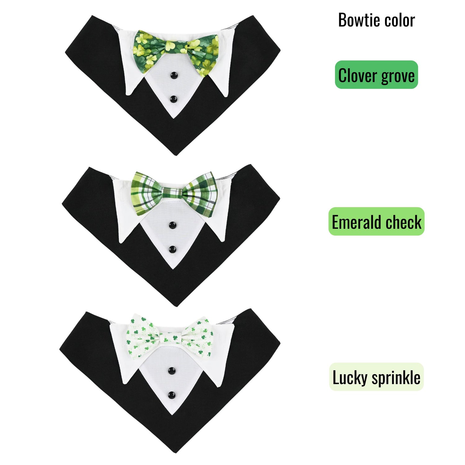Switch-a-bow Tuxedo Bandana Set