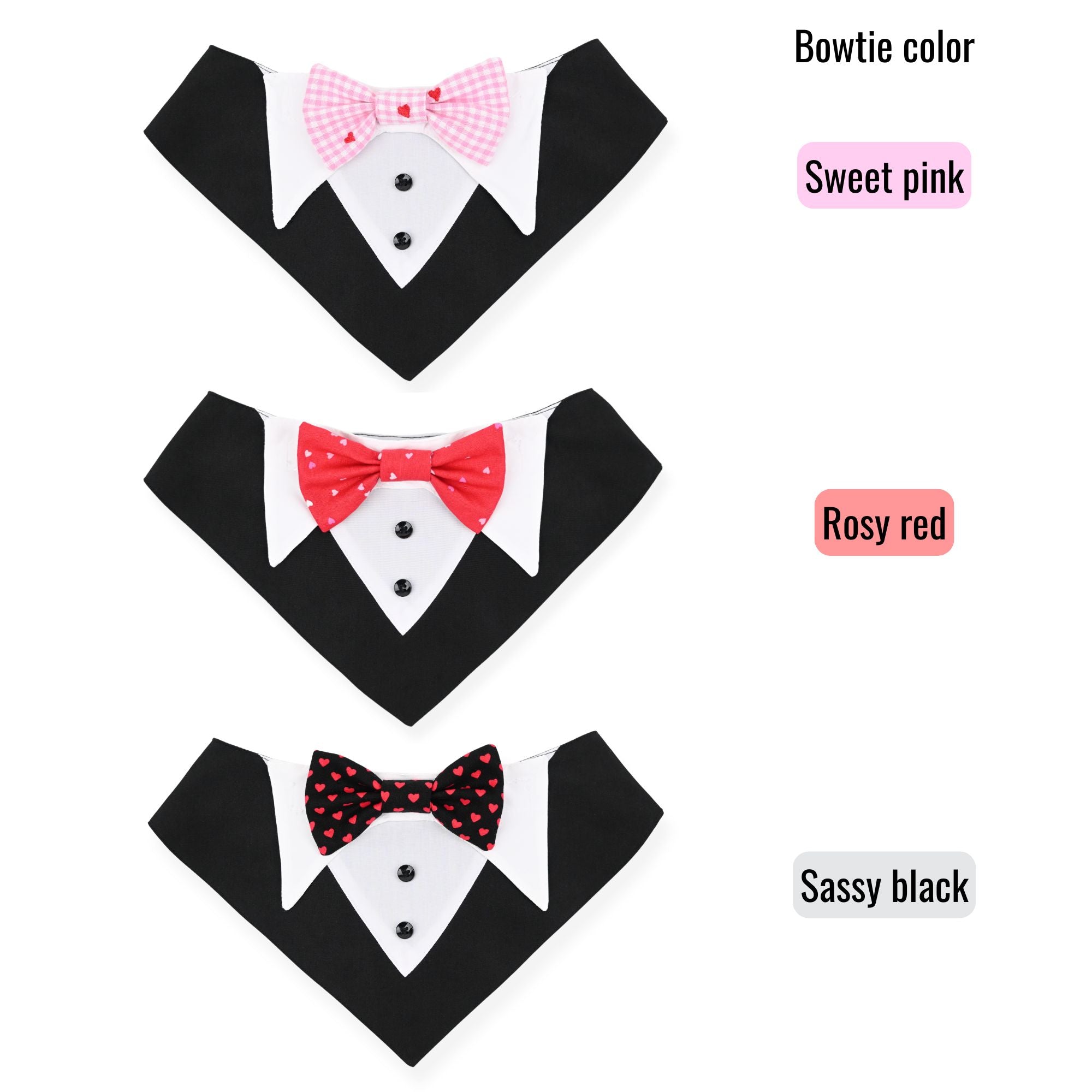 Switch-a-bow Tuxedo Bandana Set
