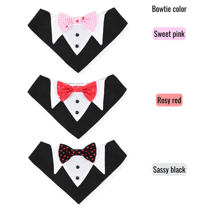 Switch-a-bow Tuxedo Bandana Set