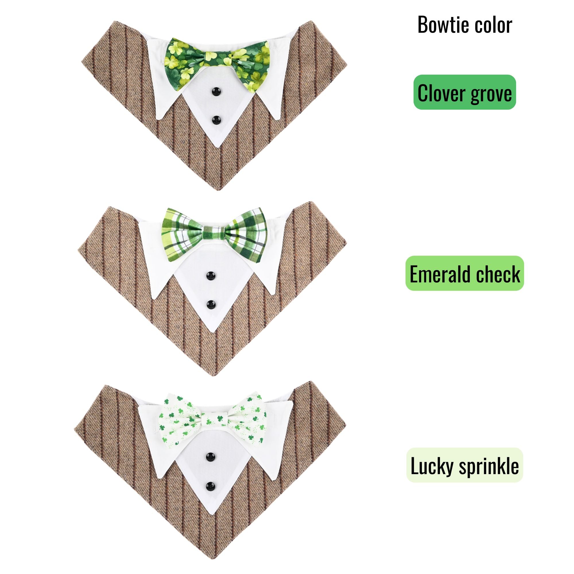 Switch-a-bow Tuxedo Bandana Set