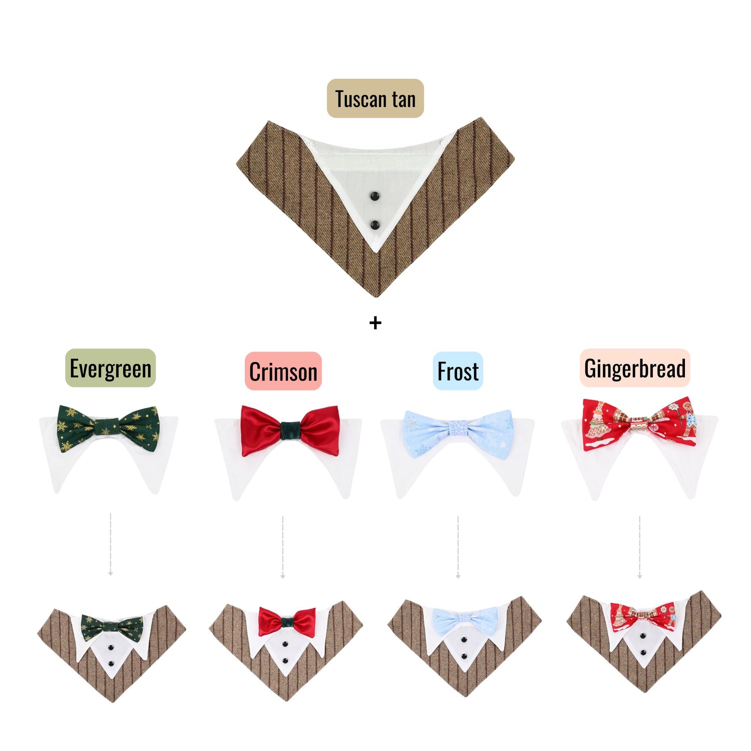 Switch-a-bow Tuxedo Bandana Set